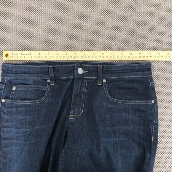 Eileen Fisher Skinny Mid Rise Jeans Women's Size 8 Dark Blue Wash‎ Jeans Organic - Picture 5 of 7